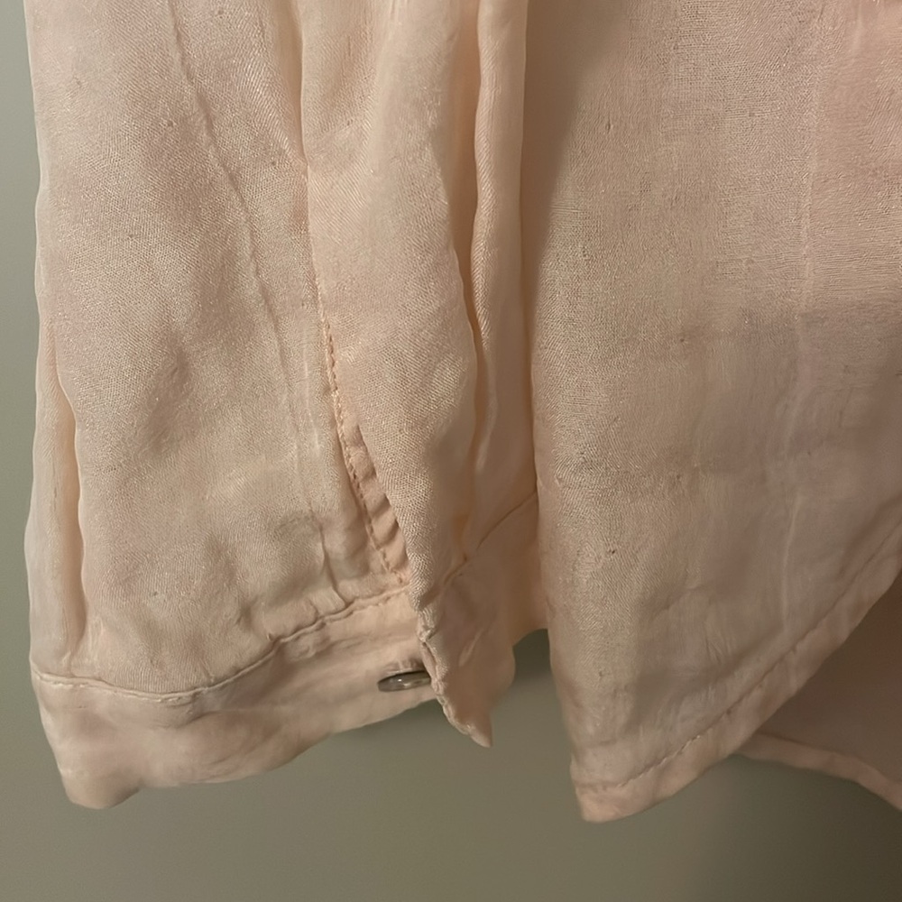 Eileen Fisher size PS/PP very light peach colored blouse - Picture 9 of 13